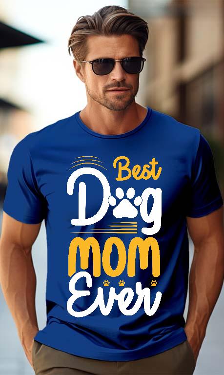 Best Dog Mom Ever - Kutyás minták Férfi Prémium Póló