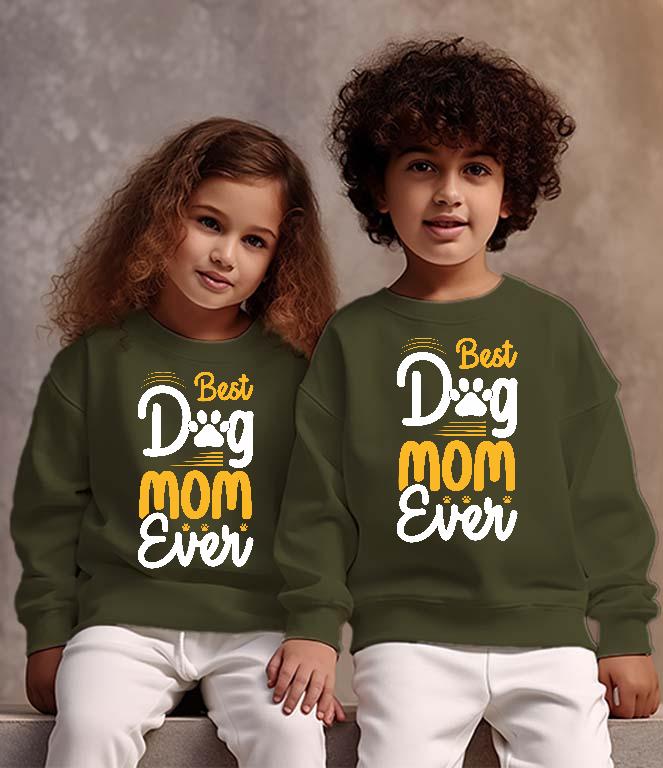 Best Dog Mom Ever - Kutyás minták Gyerek Pulóver