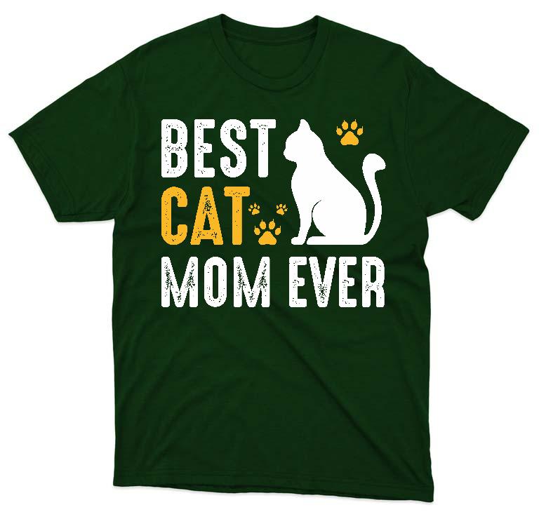 Best Cat Mom  - Cicás Férfi Környakú Póló