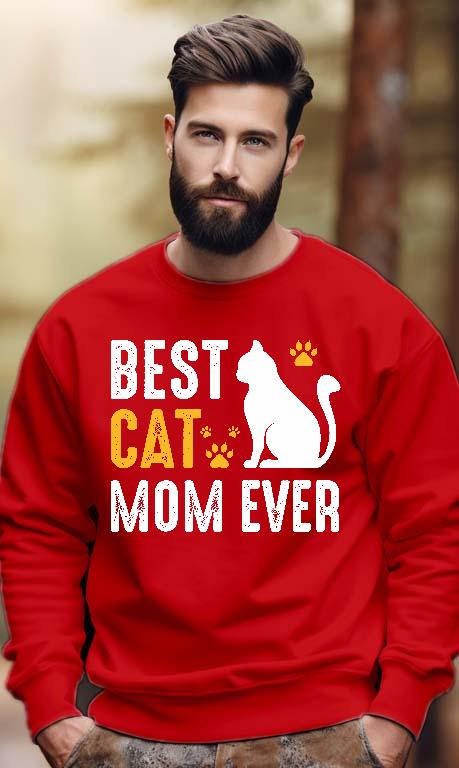 Best Cat Mom  - Cicás Férfi Pulóver