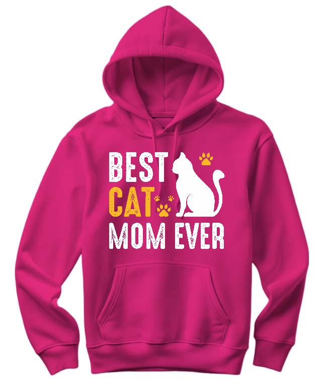 Best Cat Mom  - Cicás Női Kapucnis Pulóver