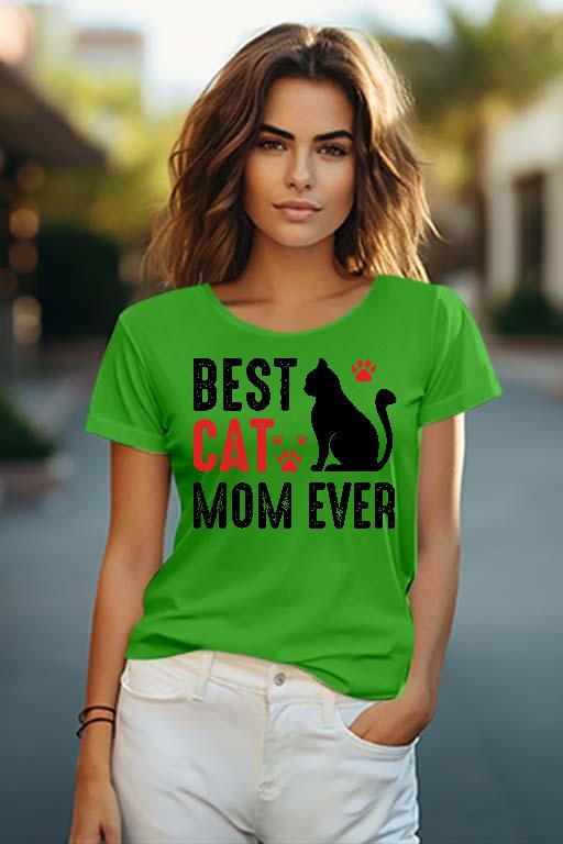 Best Cat Mom  - Cicás Női O-nyakú Póló