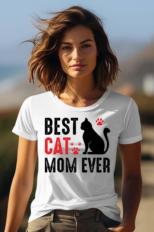 Best Cat Mom  - Cicás Női Prémium Póló