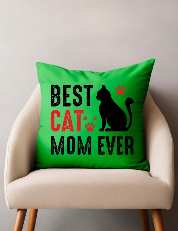 Best Cat Mom  - Cicás Párnahuzat