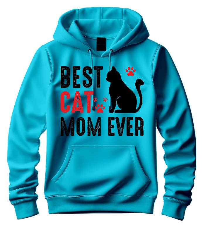 Best Cat Mom  - Cicás Férfi Kapucnis Pulóver