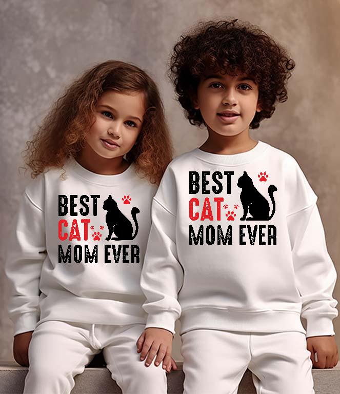 Best Cat Mom  - Cicás Gyerek Pulóver