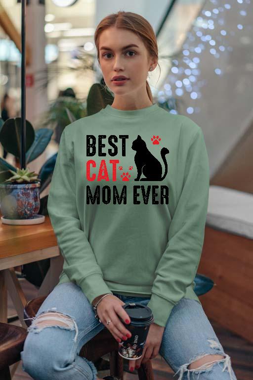 Best Cat Mom  - Cicás Női Pulóver