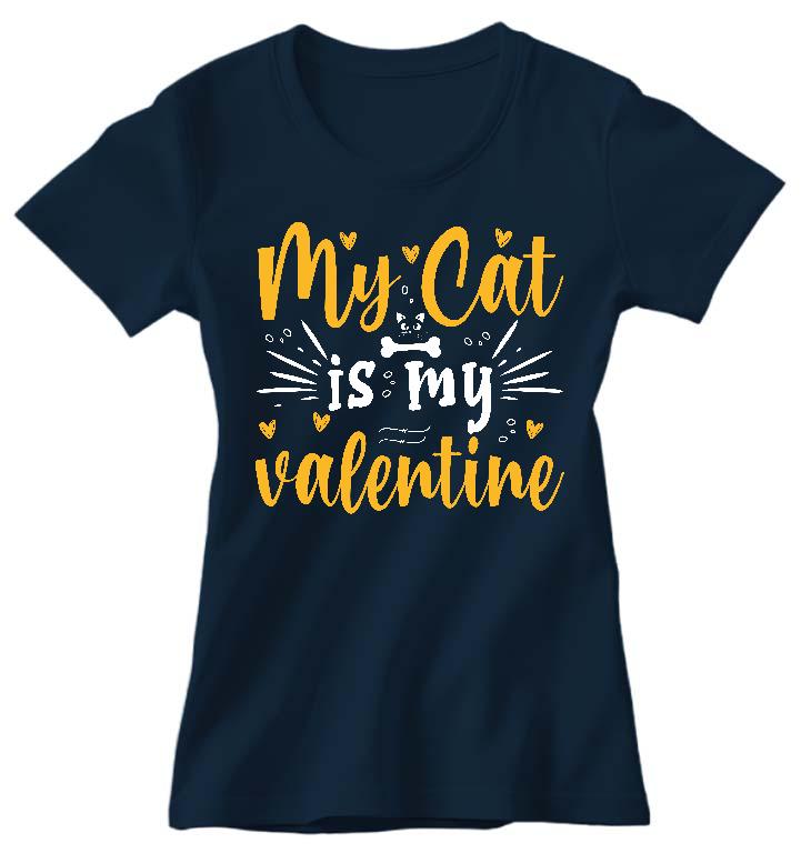 My Cat is my valentie - Cicás Női Prémium Póló