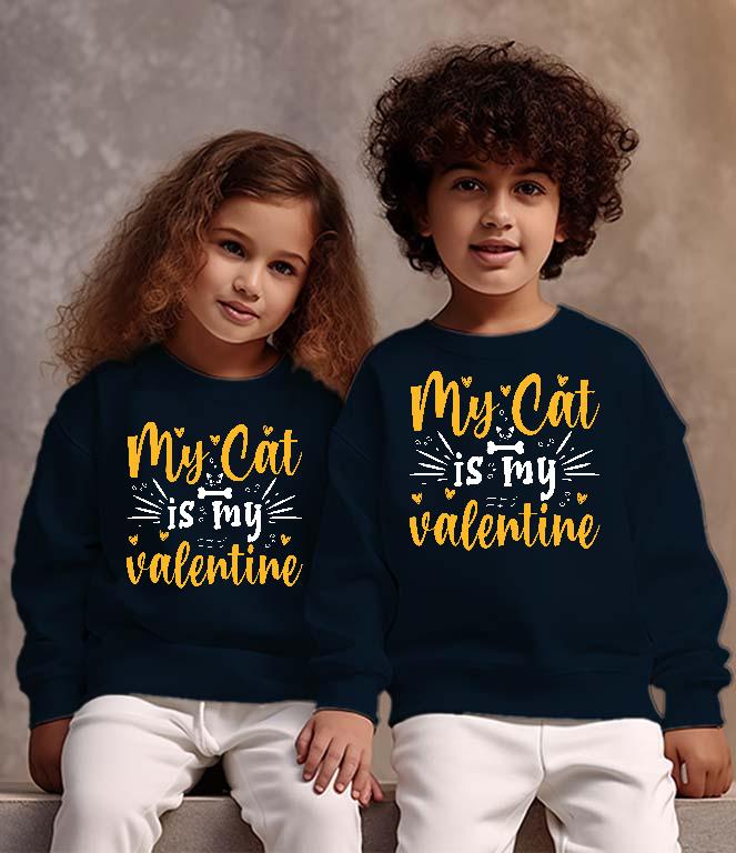 My Cat is my valentie - Cicás Gyerek Pulóver