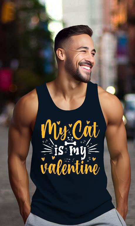 My Cat is my valentie - Cicás Férfi Ujjatlan