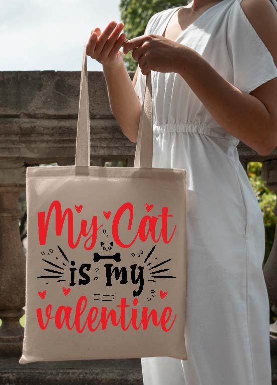 My Cat is my valentie - Cicás Vászontáska