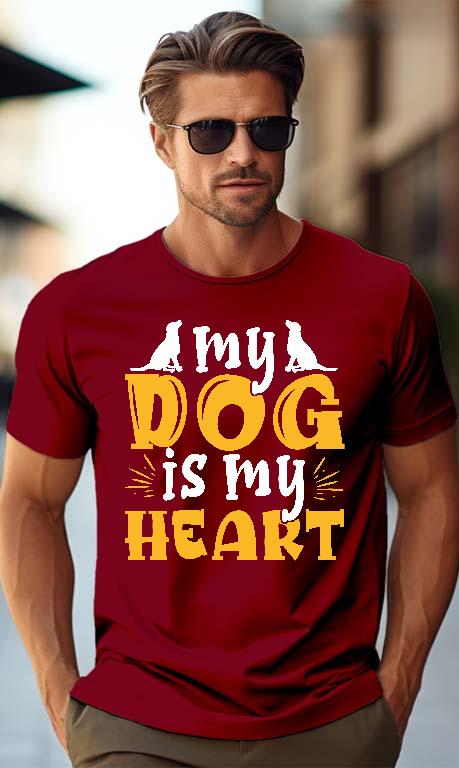 My Dog is my Heart - Kutyás minták Férfi Prémium Póló