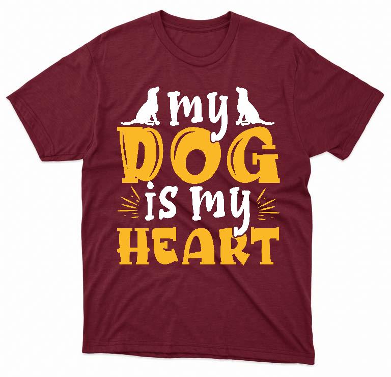 My Dog is my Heart - Kutyás minták Férfi Prémium Póló