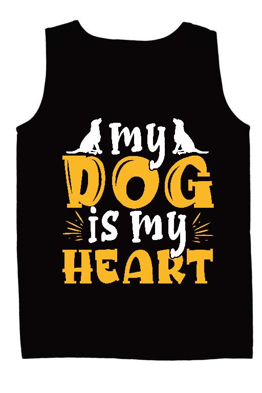 My Dog is my Heart - Kutyás minták Férfi Ujjatlan