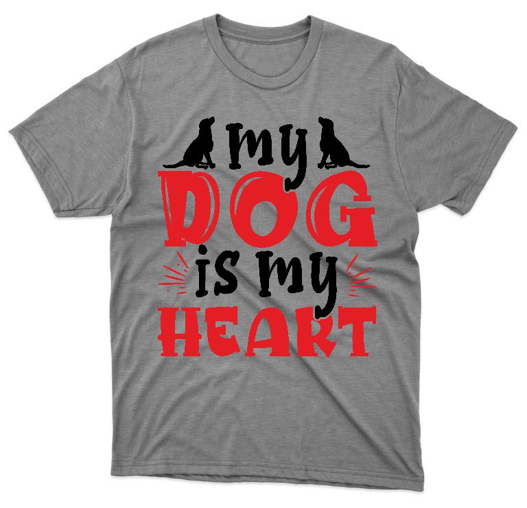 My Dog is my Heart - Kutyás minták Férfi Környakú Póló