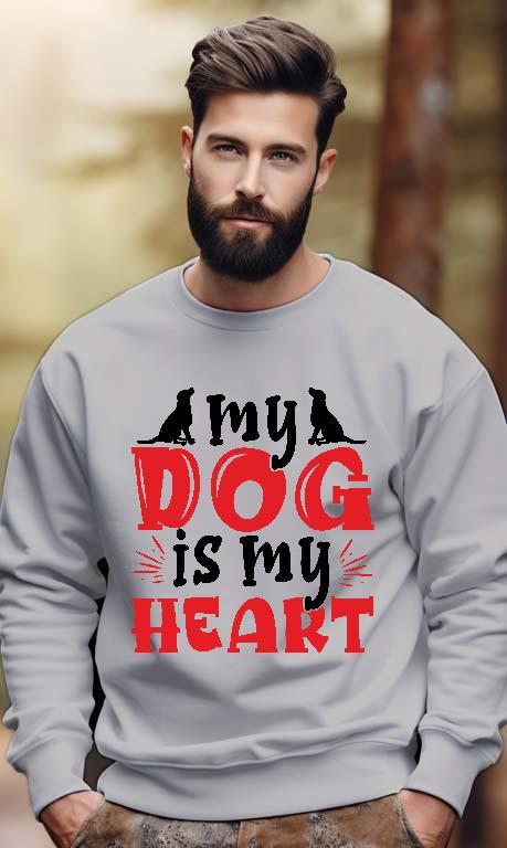 My Dog is my Heart - Kutyás minták Férfi Pulóver