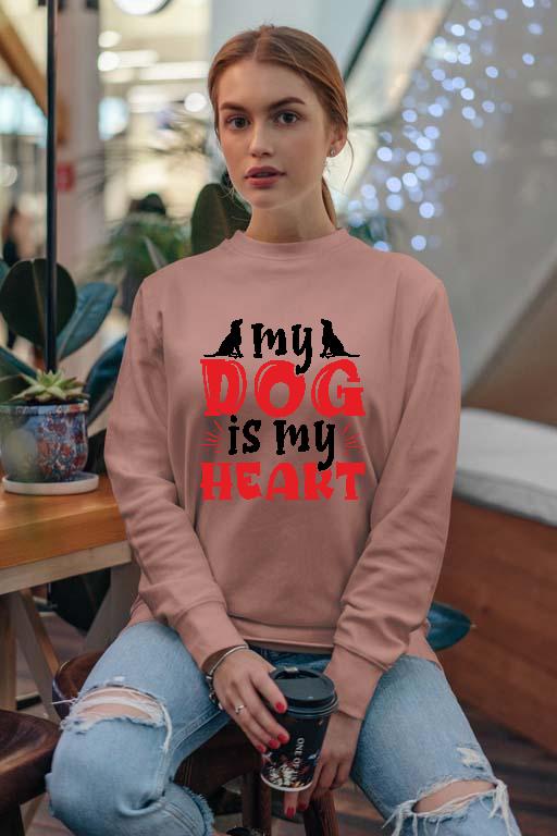 My Dog is my Heart - Kutyás minták Női Pulóver