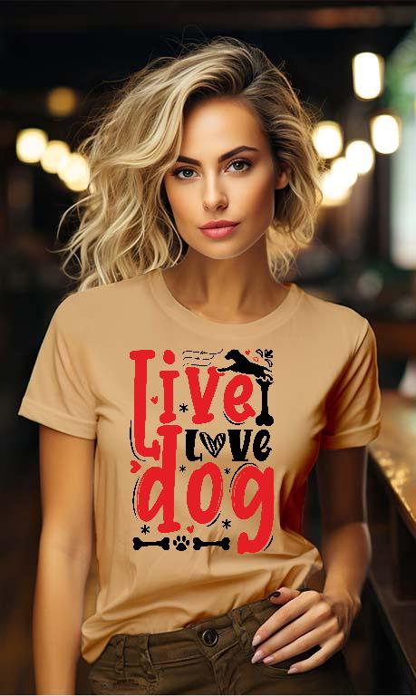 I love Dog - Kutyás minták Női Környakú Póló