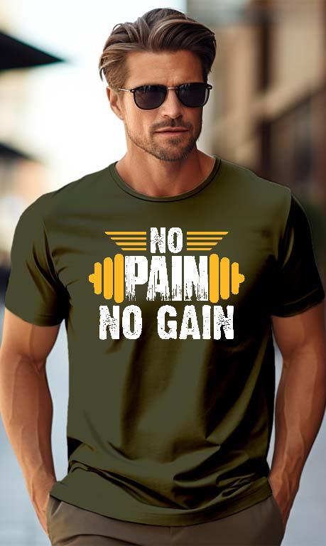 No Pain No Gain - Konditerem, Gym, Fitness Férfi Prémium Póló