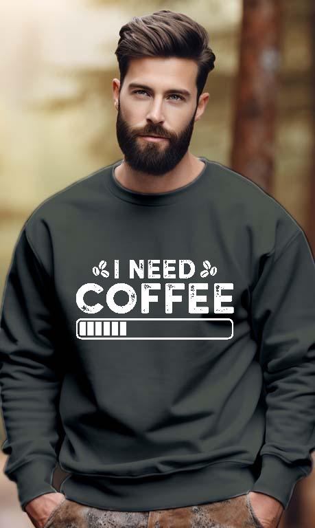I need Coffee - Kávés Férfi Pulóver