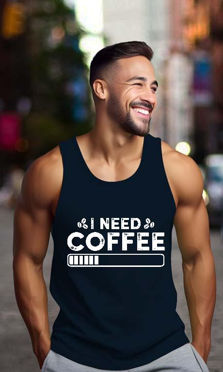 I need Coffee - Kávés Férfi Ujjatlan