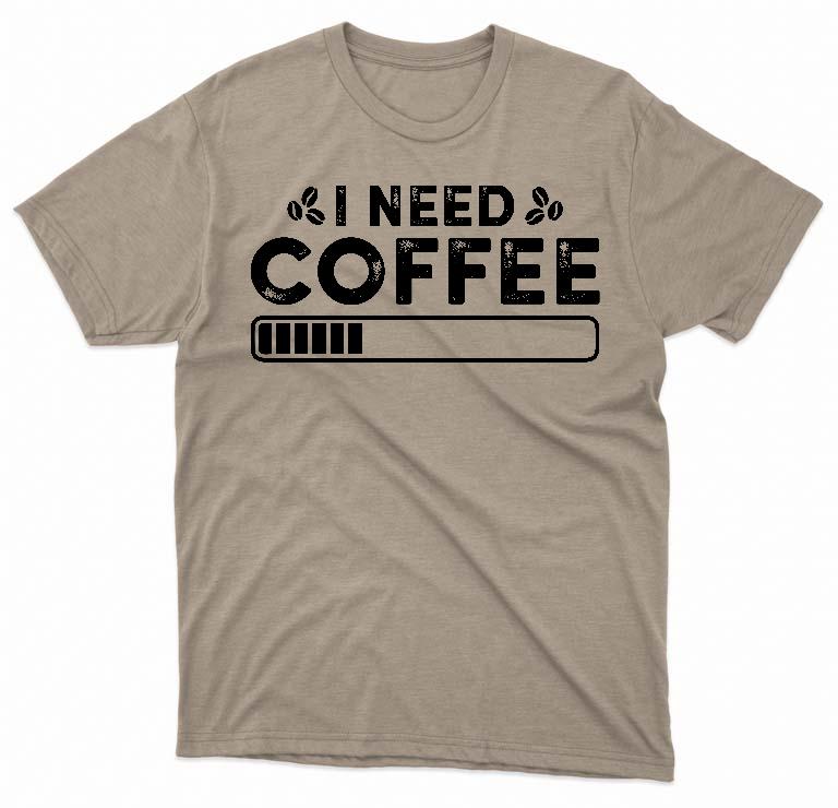 I need Coffee - Kávés Férfi Környakú Póló