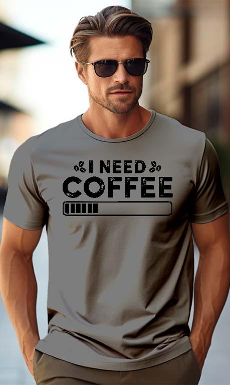 I need Coffee - Kávés Férfi Prémium Póló