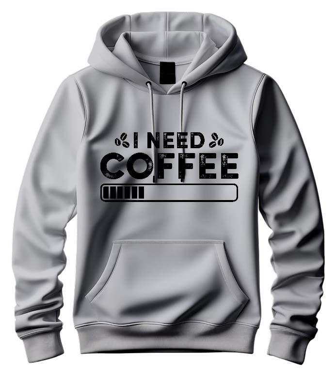 I need Coffee - Kávés Férfi Kapucnis Pulóver