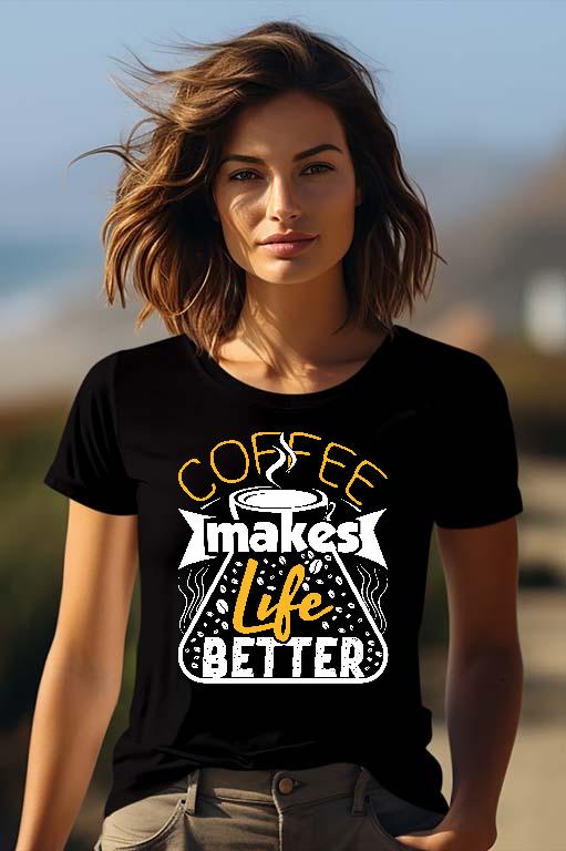 Coffee Life - Kávés Női Prémium Póló