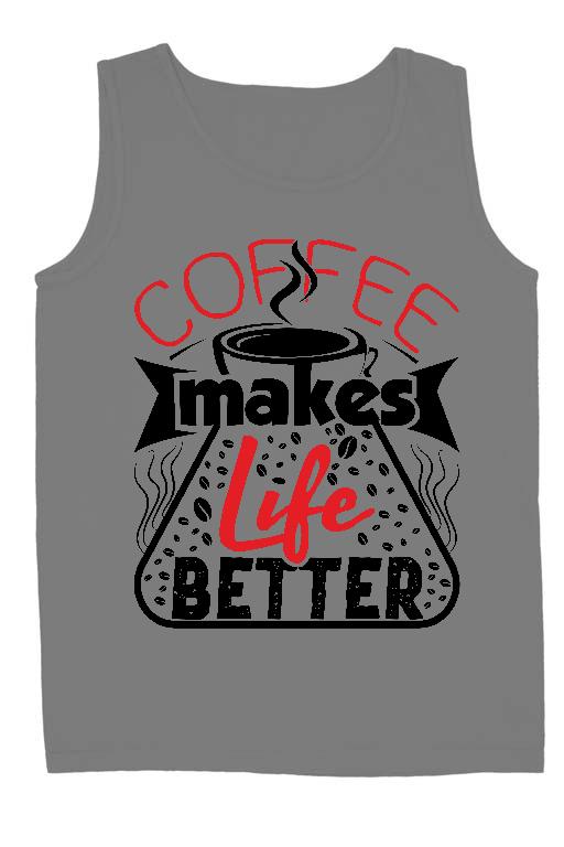 Coffee Life - Kávés Férfi Ujjatlan