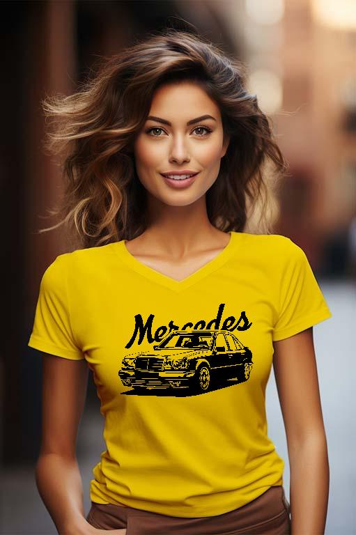 Mercedes-Benz 124 - 124 Női V-nyakú Póló