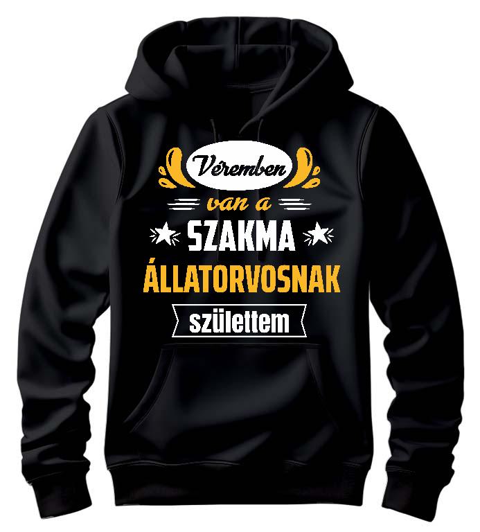 Véremben van a szakma Állatorvos - Állatorvos Férfi Kapucnis Pulóver