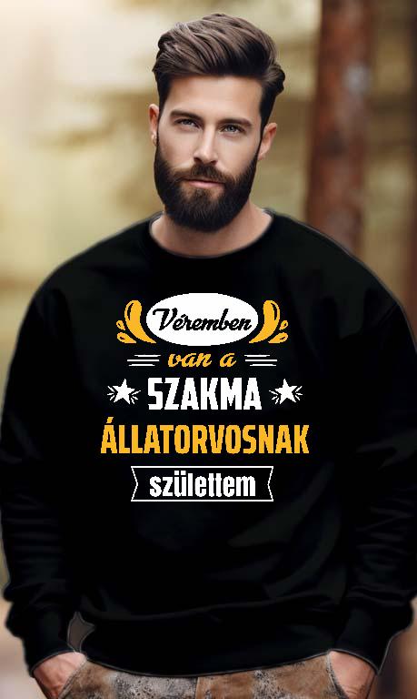 Véremben van a szakma Állatorvos - Állatorvos Férfi Pulóver