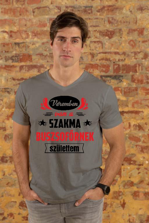 Véremben van a szakma Buszsofőr - Buszsofőr Férfi V-nyakú Póló