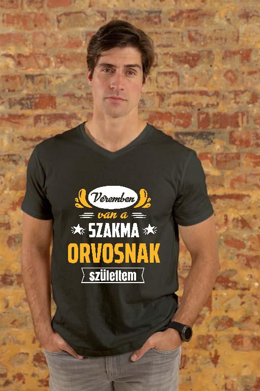 Véremben van a szakma Orvos - Orvos Férfi V-nyakú Póló