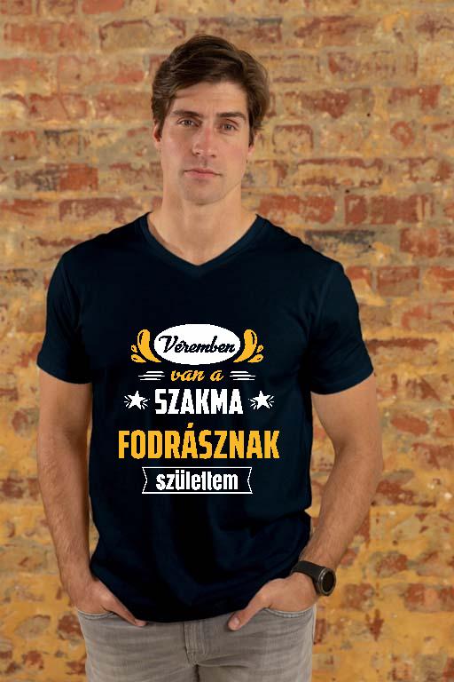 Véremben van a szakma Fodrász - Fodrász Férfi V-nyakú Póló