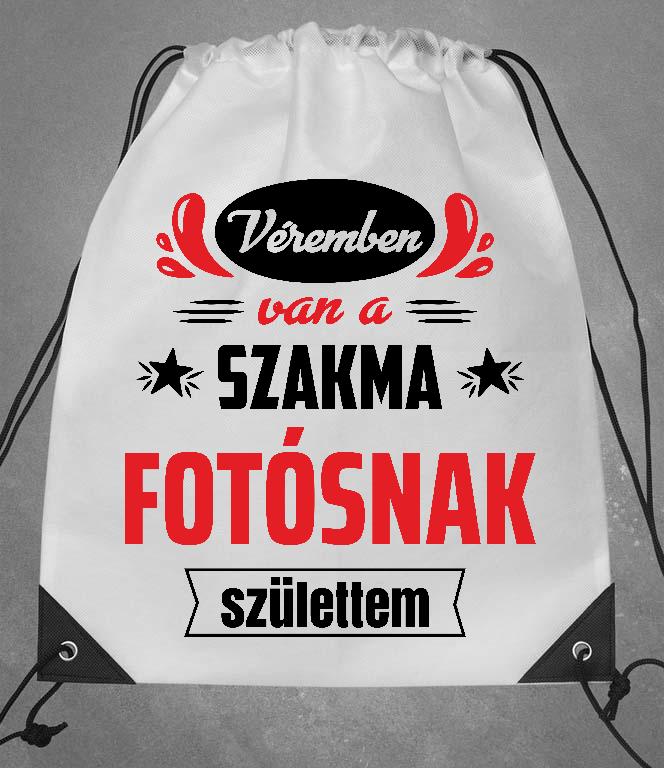 Véremben van a szakma Fotós - Fotós Tornazsák