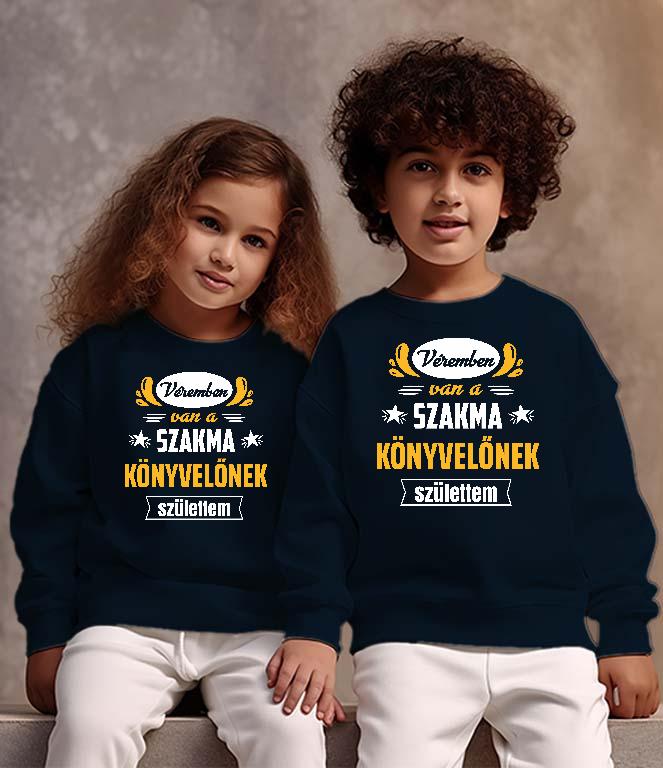 Véremben van a szakma Könyvelő - Könyvelő Gyerek Pulóver