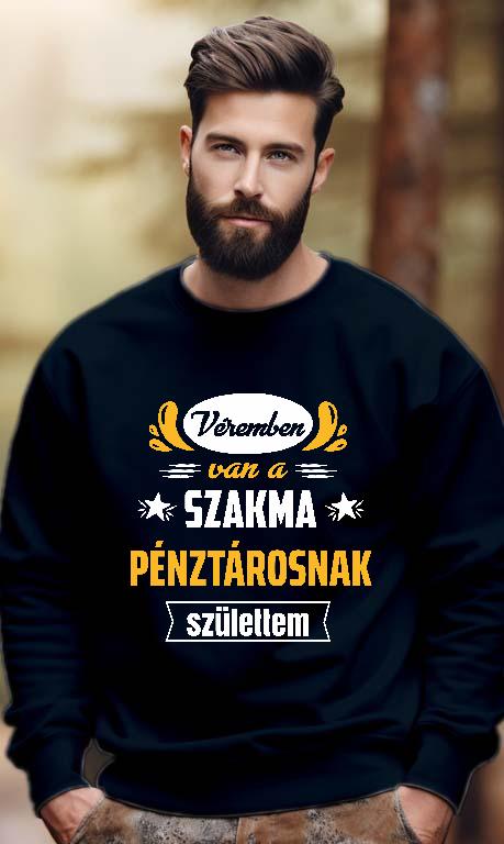 Véremben van a szakma Pénztáros - Pénztáros Férfi Pulóver