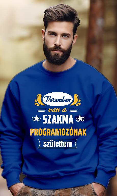Véremben van a szakma Programozó - Programozó Férfi Pulóver