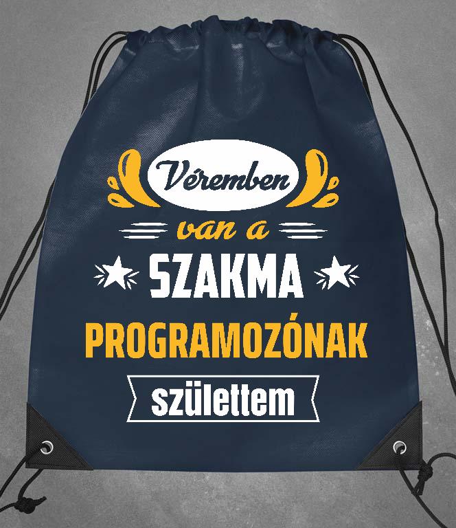 Véremben van a szakma Programozó - Programozó Tornazsák