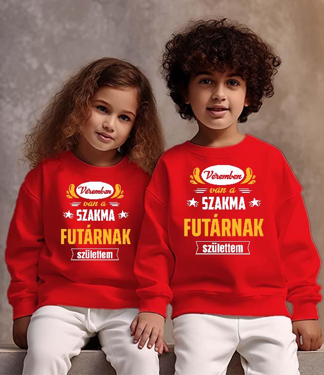 Véremben van a szakma Futár - Futár Gyerek Pulóver
