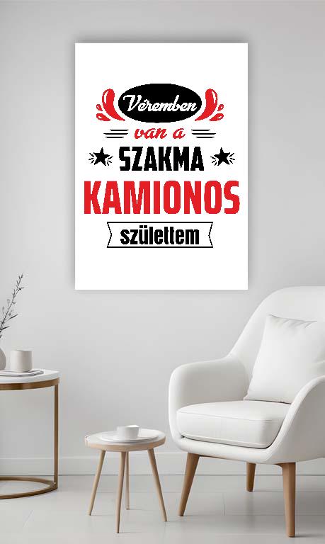 Véremben van a szakma Kamionos - Kamionos Vászonkép