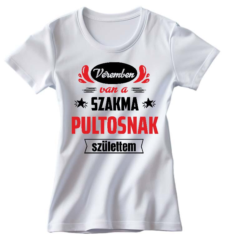 Véremben van a szakma Pultos - Pultos Női Prémium Póló