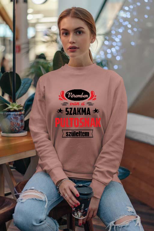 Véremben van a szakma Pultos - Pultos Női Pulóver