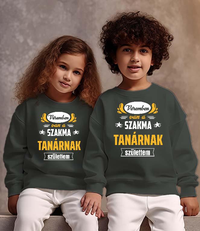 Véremben van a szakma Tanár - Tanár Gyerek Pulóver
