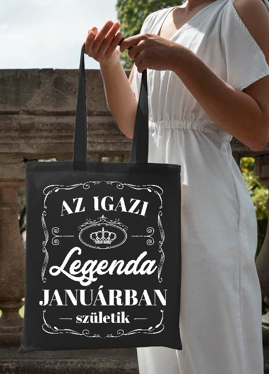 Az igazi Legenda Januárban születik - Születésnap Január Vászontáska