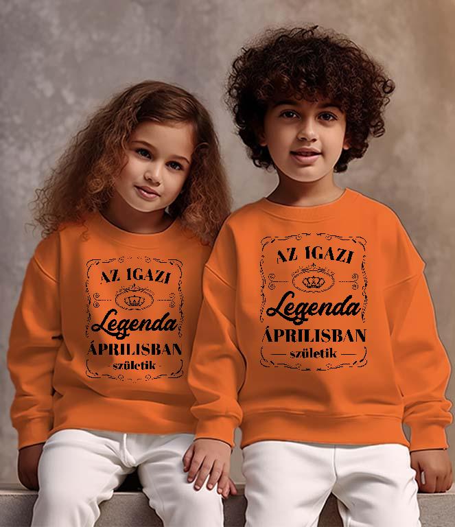 Az igazi Legenda Áprilisban születik - Születésnap Április Gyerek Pulóver