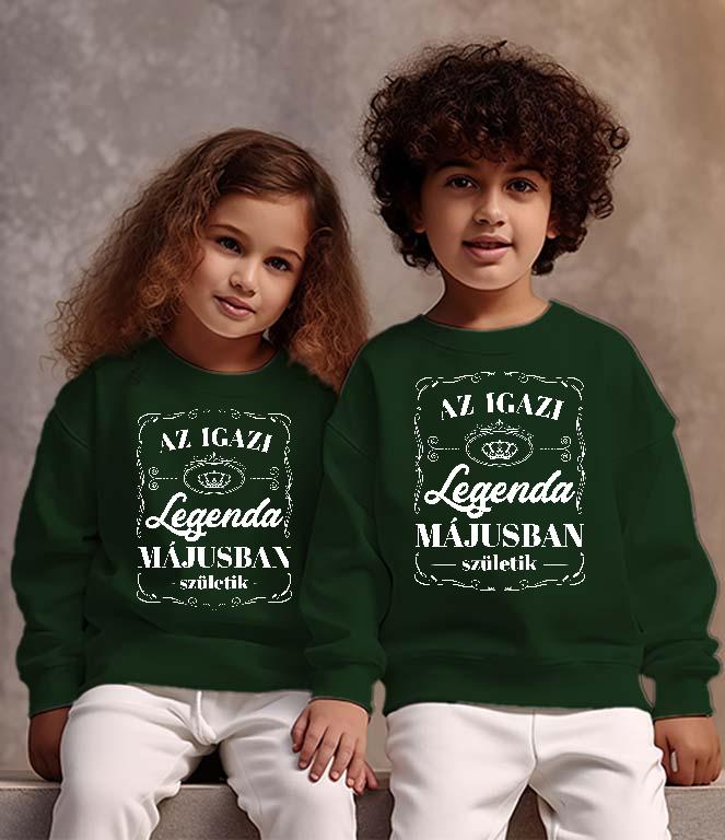 Az igazi Legenda Májusban születik - Születésnap Május Gyerek Pulóver