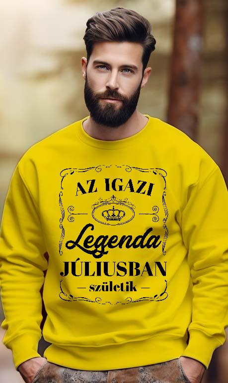 Az igazi Legenda Júliusban születik - Születésnap Július Férfi Pulóver